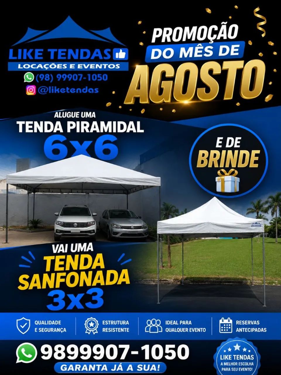 TENDAS PIRAMIDAIS E SANFONADAS/LOCAÇÕES. - Foto 2