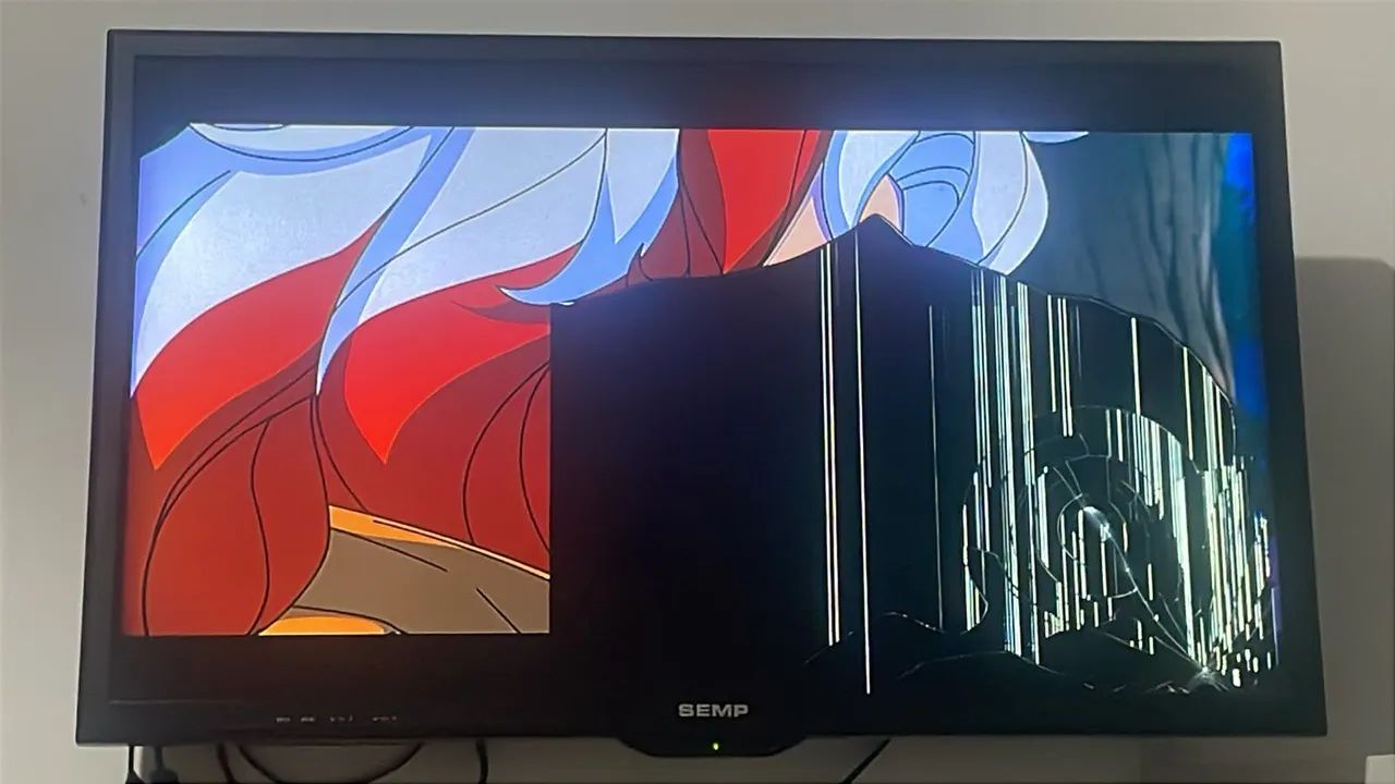TV com o display quebrado 