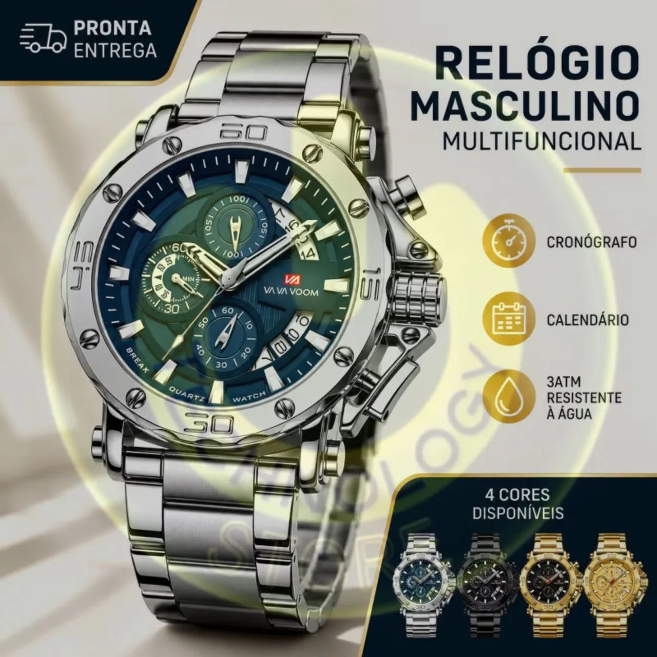 Relógio Masculino Exclusivo - Robustez e Elegância