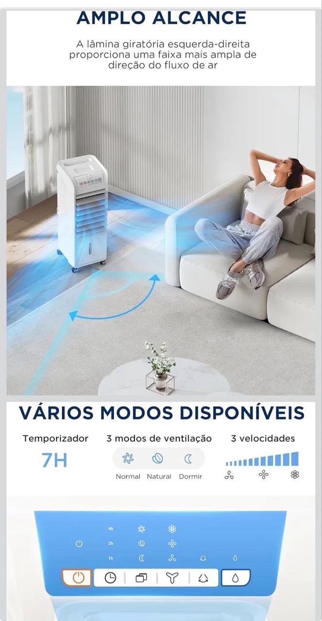 Ventilador e Climatizador de Ar Midear - AKAF2 - Foto 4