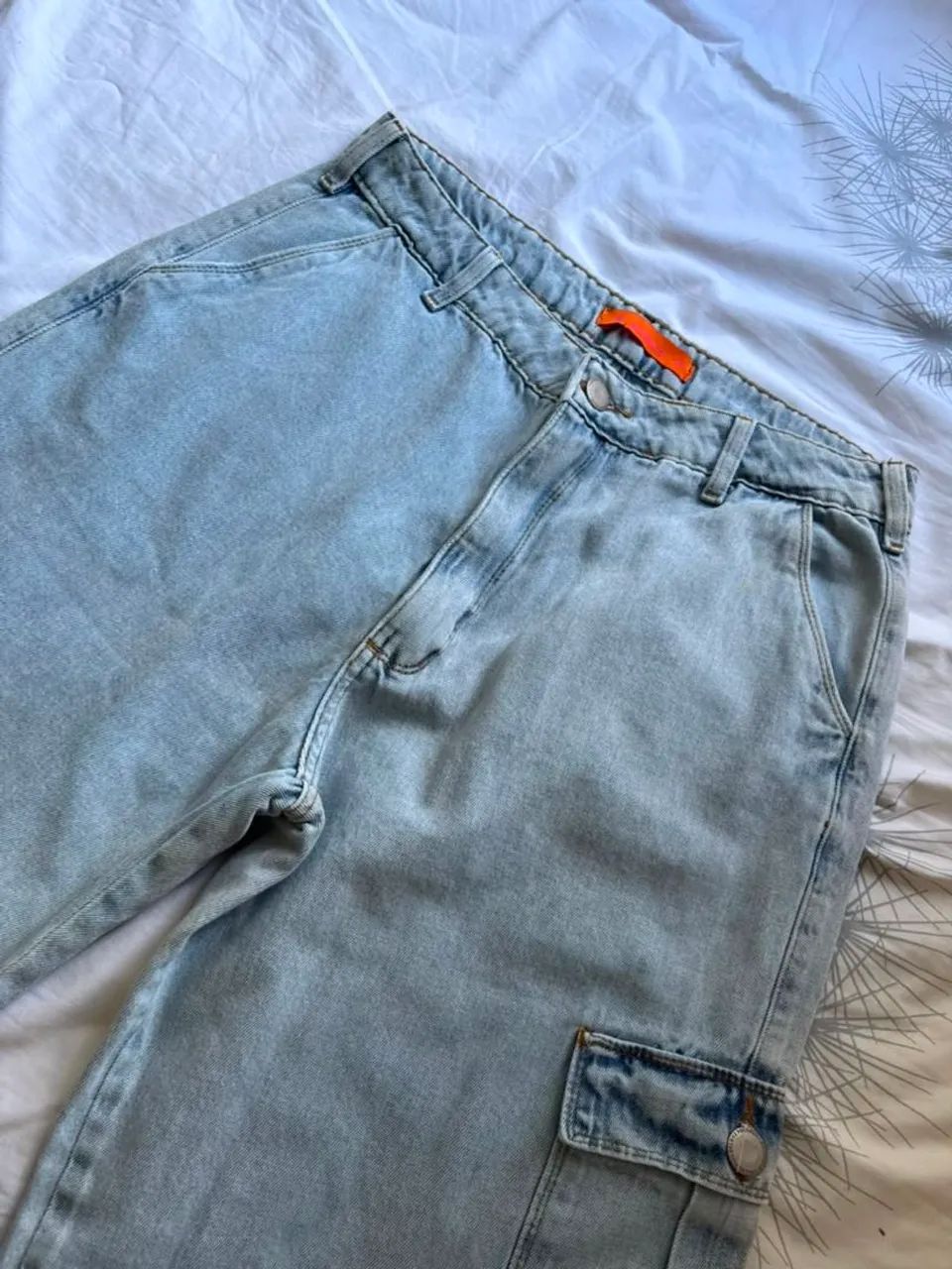 Calça cargo jeans clara ambrô  - Foto 2