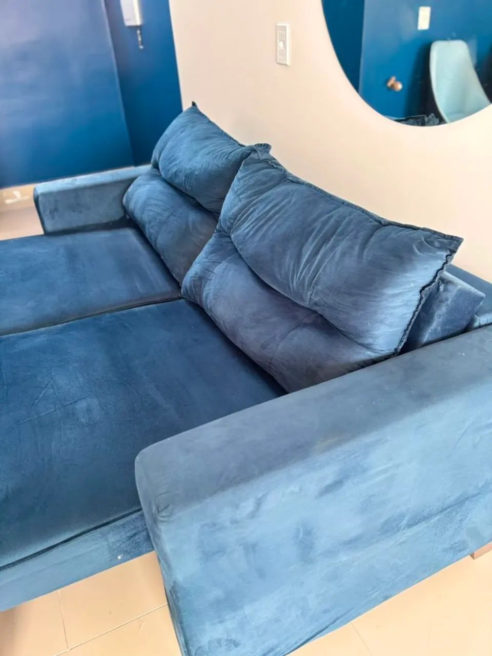 Sofá Azul de dois lugares - Foto 4