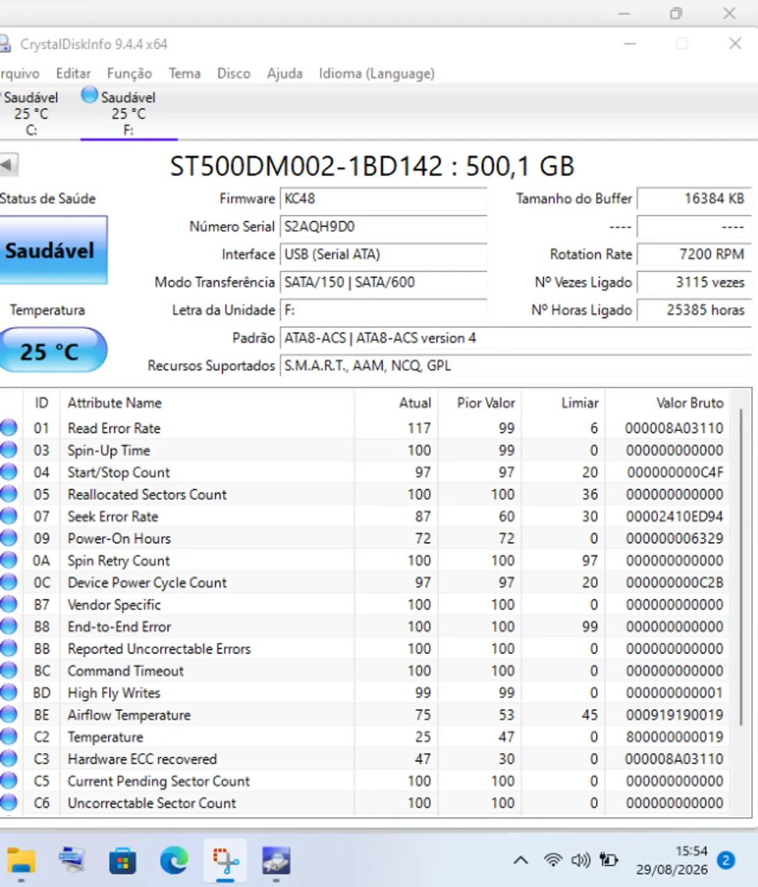 HD Seagate 500gb Usado Funcionando 100%