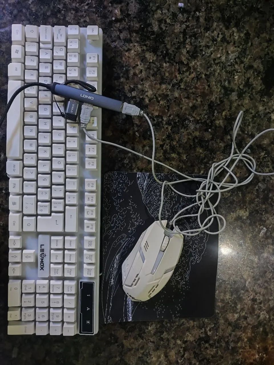 Kit Completo: Teclado + Mouse + Mousepad + Hub + Adaptador - Foto 3