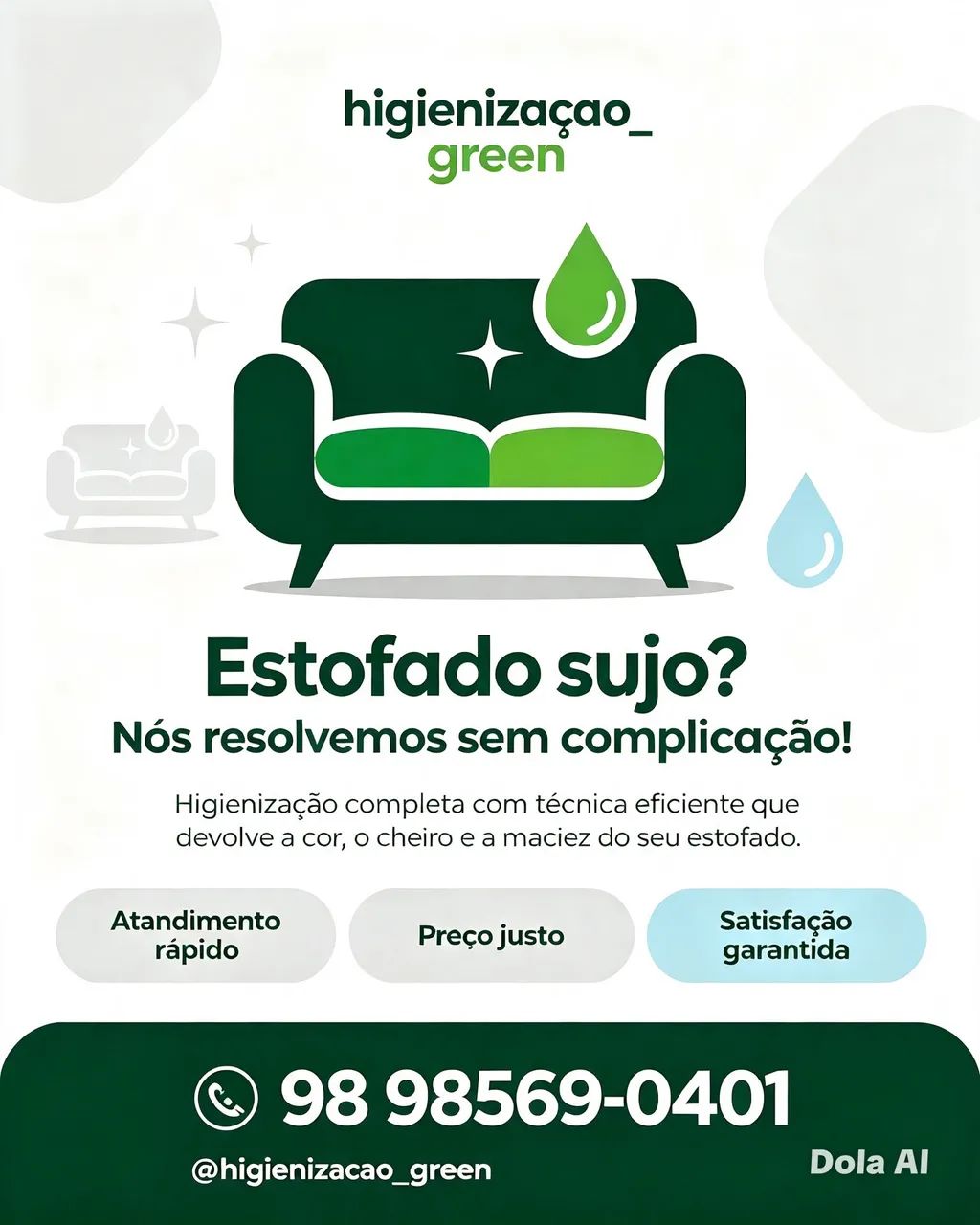 Higienização de sofá 