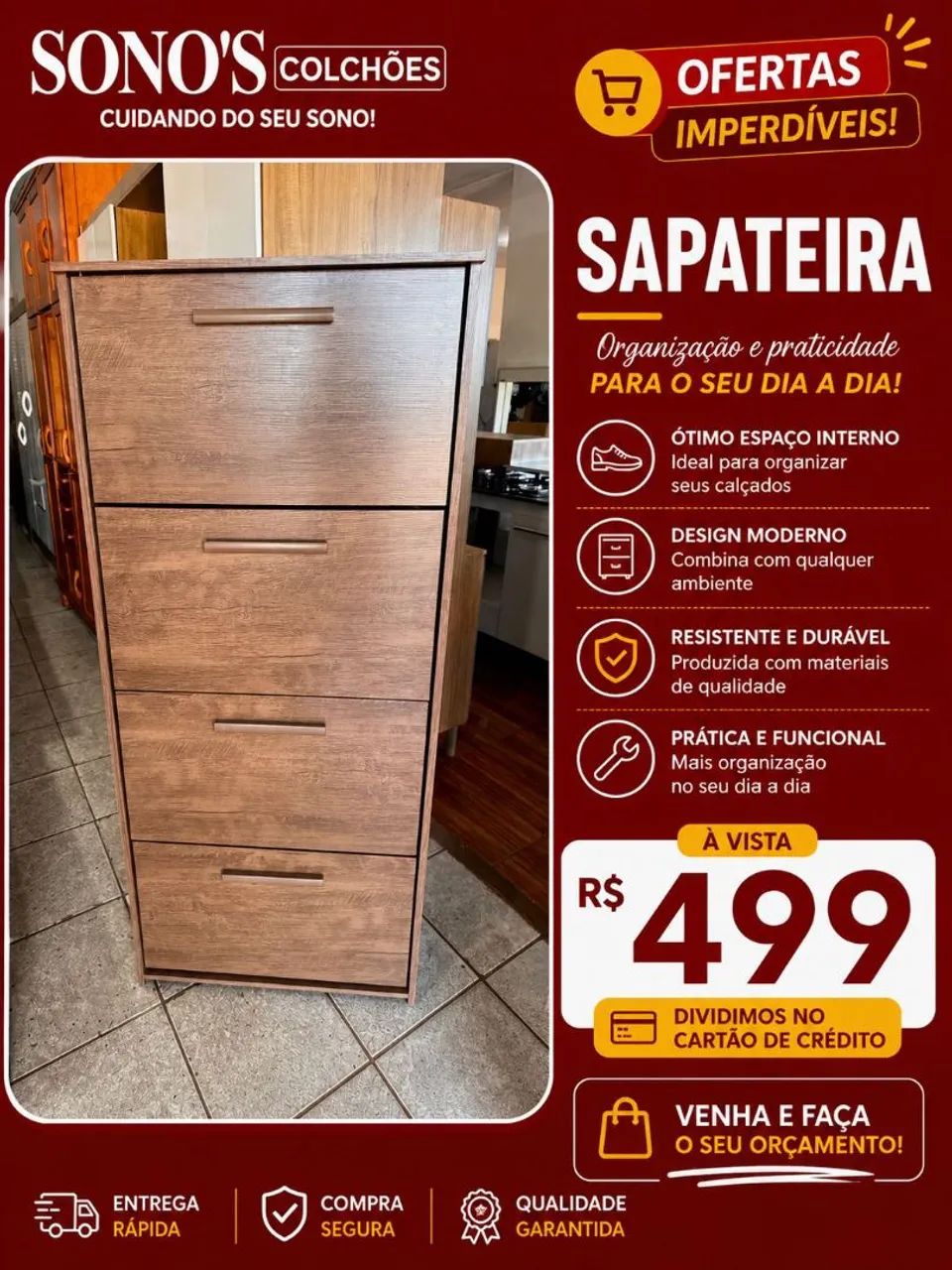 Sapateira nova em oferta 