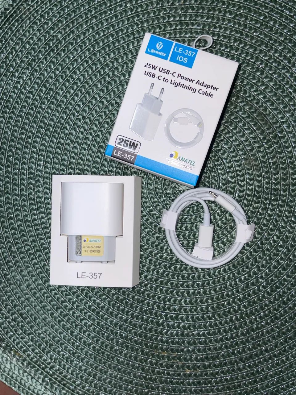 Carregador USB-C 25W + Cabo USB-C para Lightning LEHMOX LE-357 - Foto 2