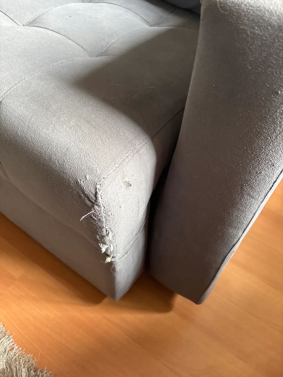 Sofá cama pequeno cinza  - Foto 4