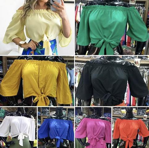 Blusinha cropped ciganinha - Foto 2