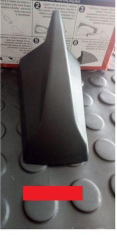 Antena Barbatana Shark Tubarão c sinal radio cores vermelho preto Fosco Prata