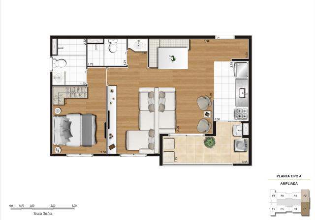 Apartamento em Vila Galvão, com 2 quartos, sendo 1 suíte e área útil de 55 m² - Foto 13