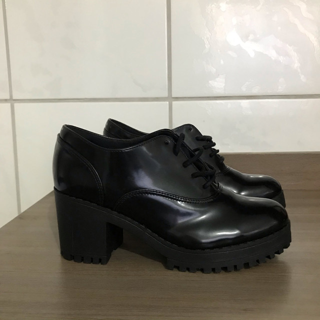 sapato feminino oxford satinato tratorado