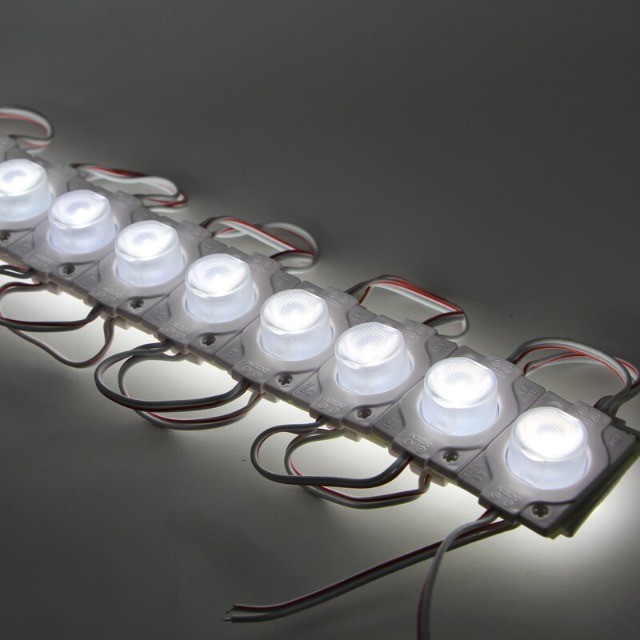 20 Módulo De Led 3030 Branco Frio Lente Dc12V Ip65 Fita Adesiva À Prova D' Água - Foto 4