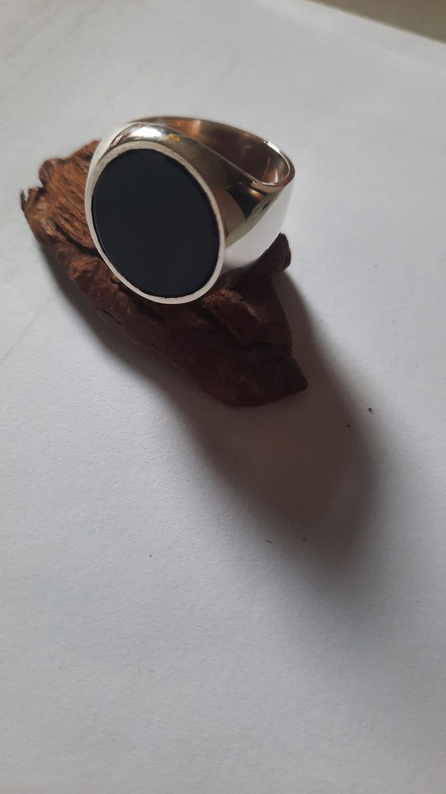 Anel oval de prata  - Foto 3