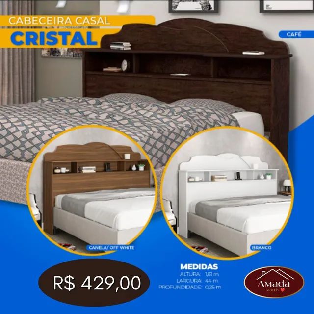 Cabeceira casal 429,00 , Entrega  em 3 dias 