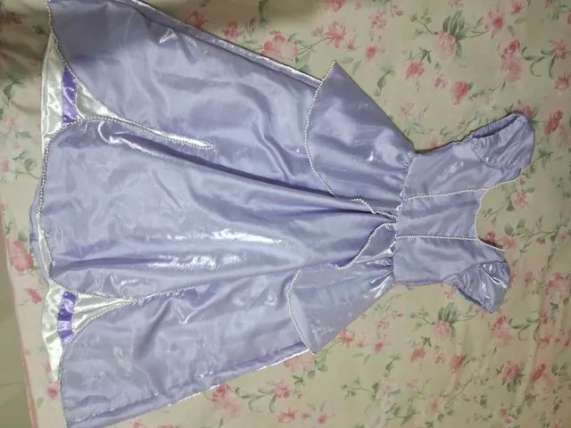 vestido de crochê princesa Sofia 