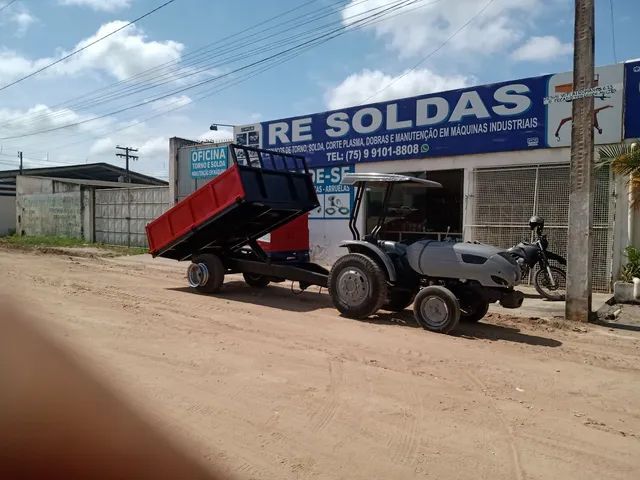 Carroças de Basculhar e simples para trator