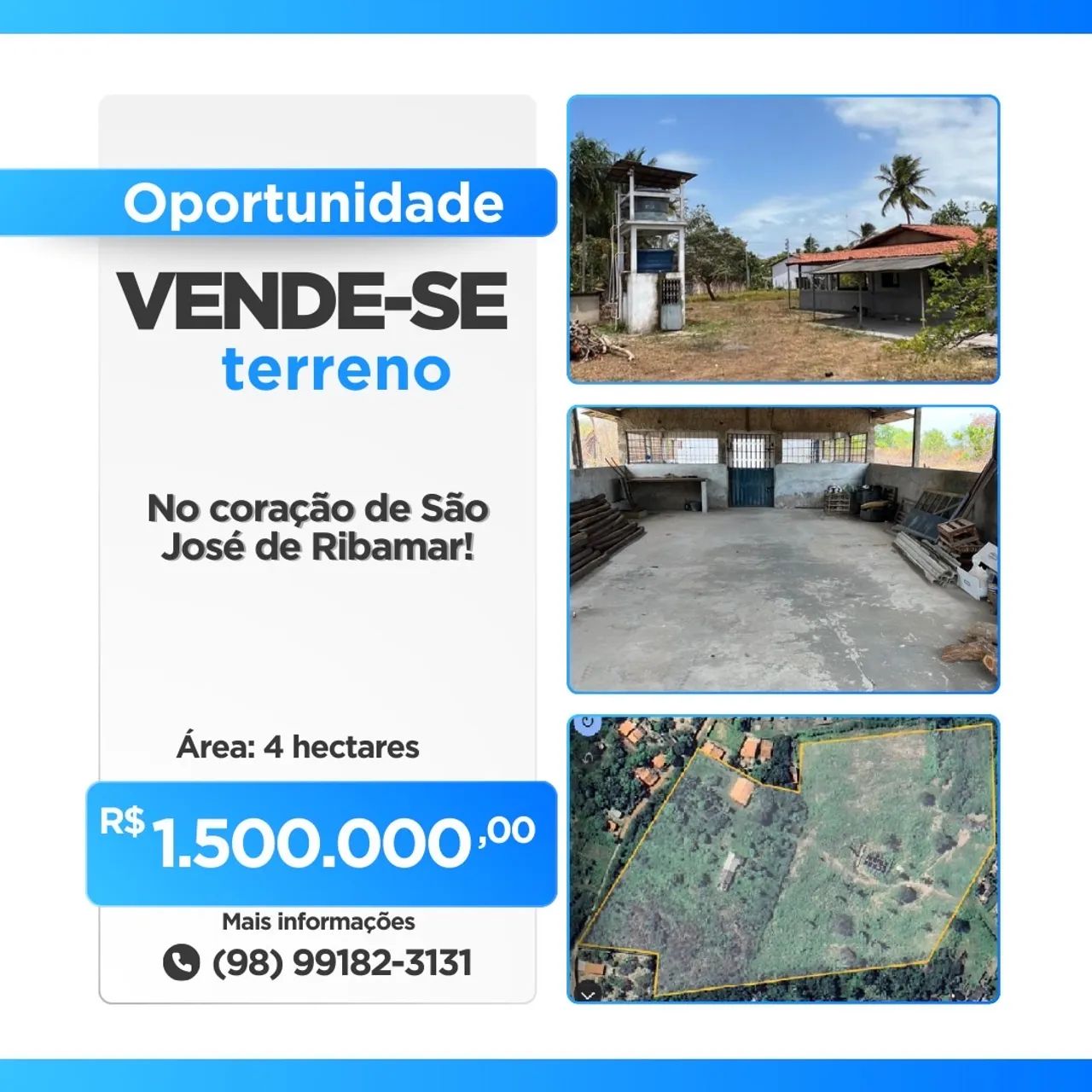 Excelente Área no Centro de Ribamar MCMV