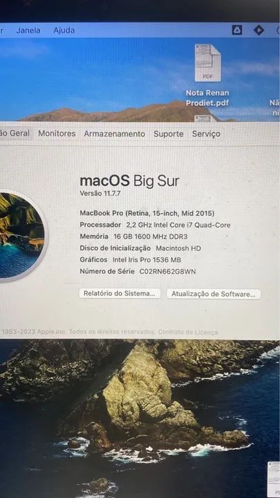 MacBook Pro i7 15 mid 2015 - 16gb ram - bateria nova - Foto 3