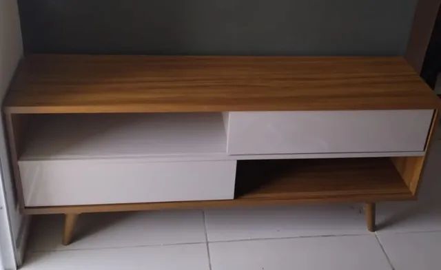 Rack para 60 polegadas retro rustico off-white 