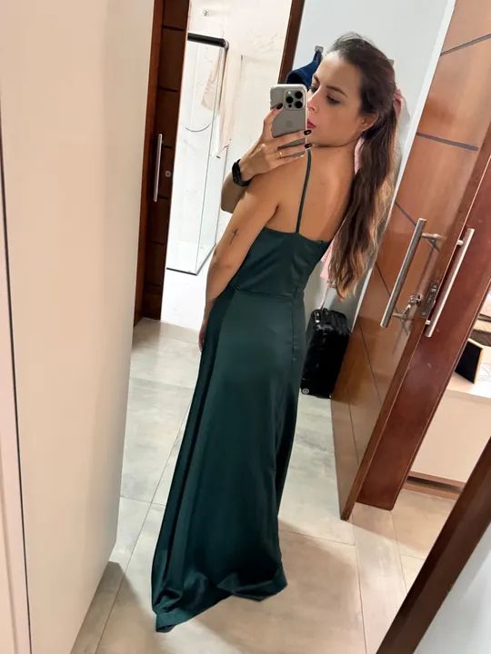 Vestido de festa verde - usado uma vez - Foto 5