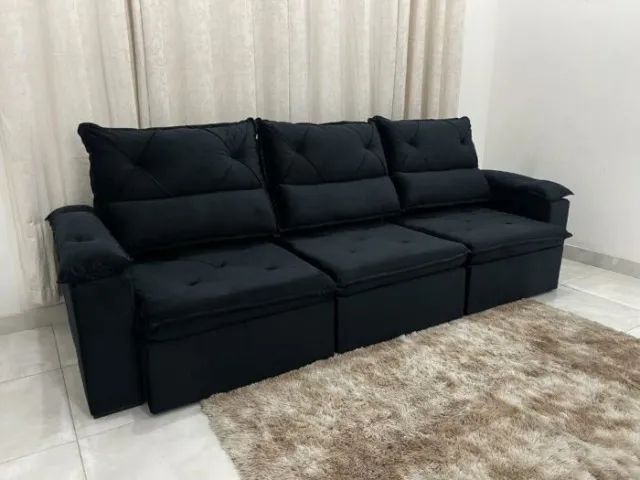 Sofá Retrátil e Reclinável 2.80m Veludão LD - Foto 3