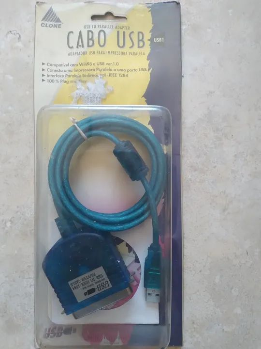 Cabo USB para Impressora Paralela