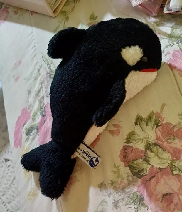Pelúcia Baleia orca SeaWorld original Disney. Leia a descrição