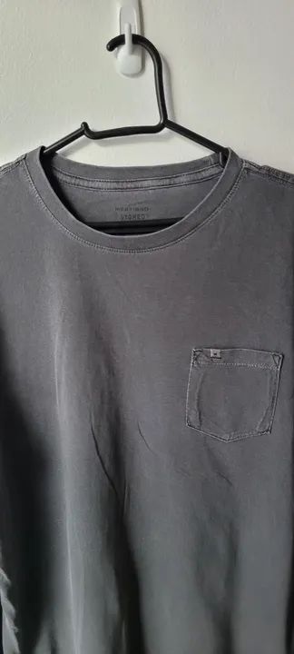 Camiseta manga longa, tecido estonado. - Foto 2
