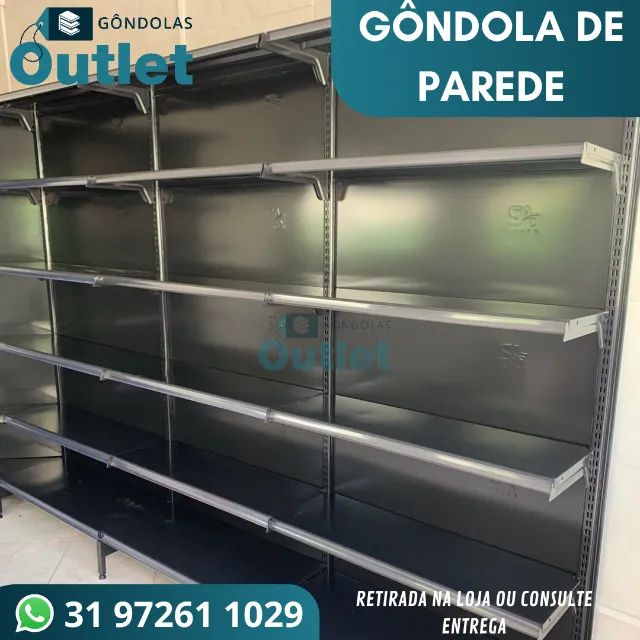 Prateleira de aço gondolas pretas - Foto 3