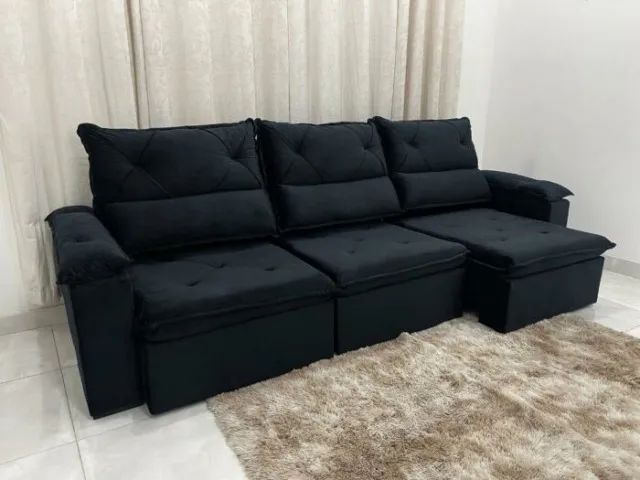 Sofá Retrátil e Reclinável 2.80m Veludão LD - Foto 2