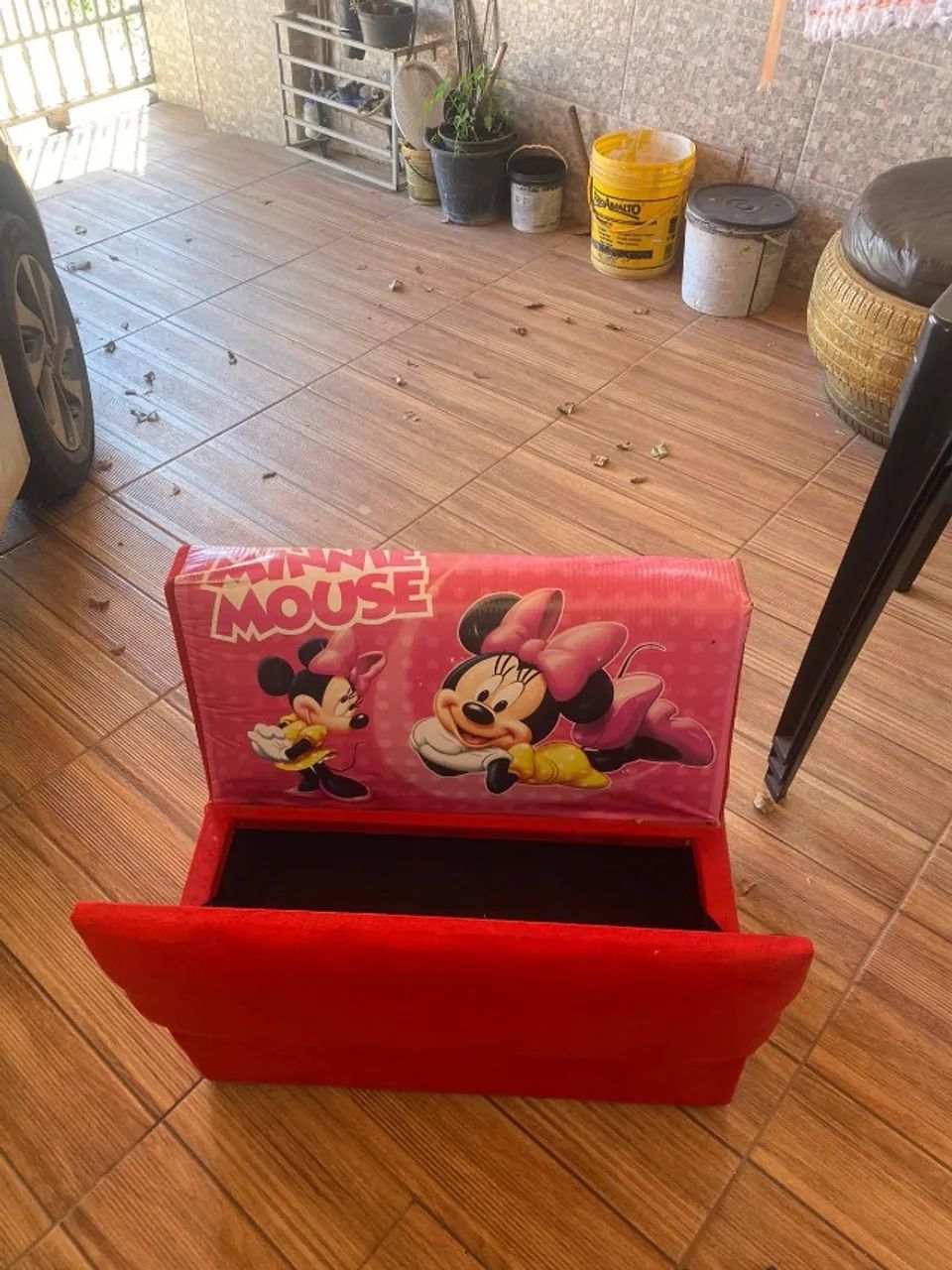 Sofá baú infantil minnie65082642497538123