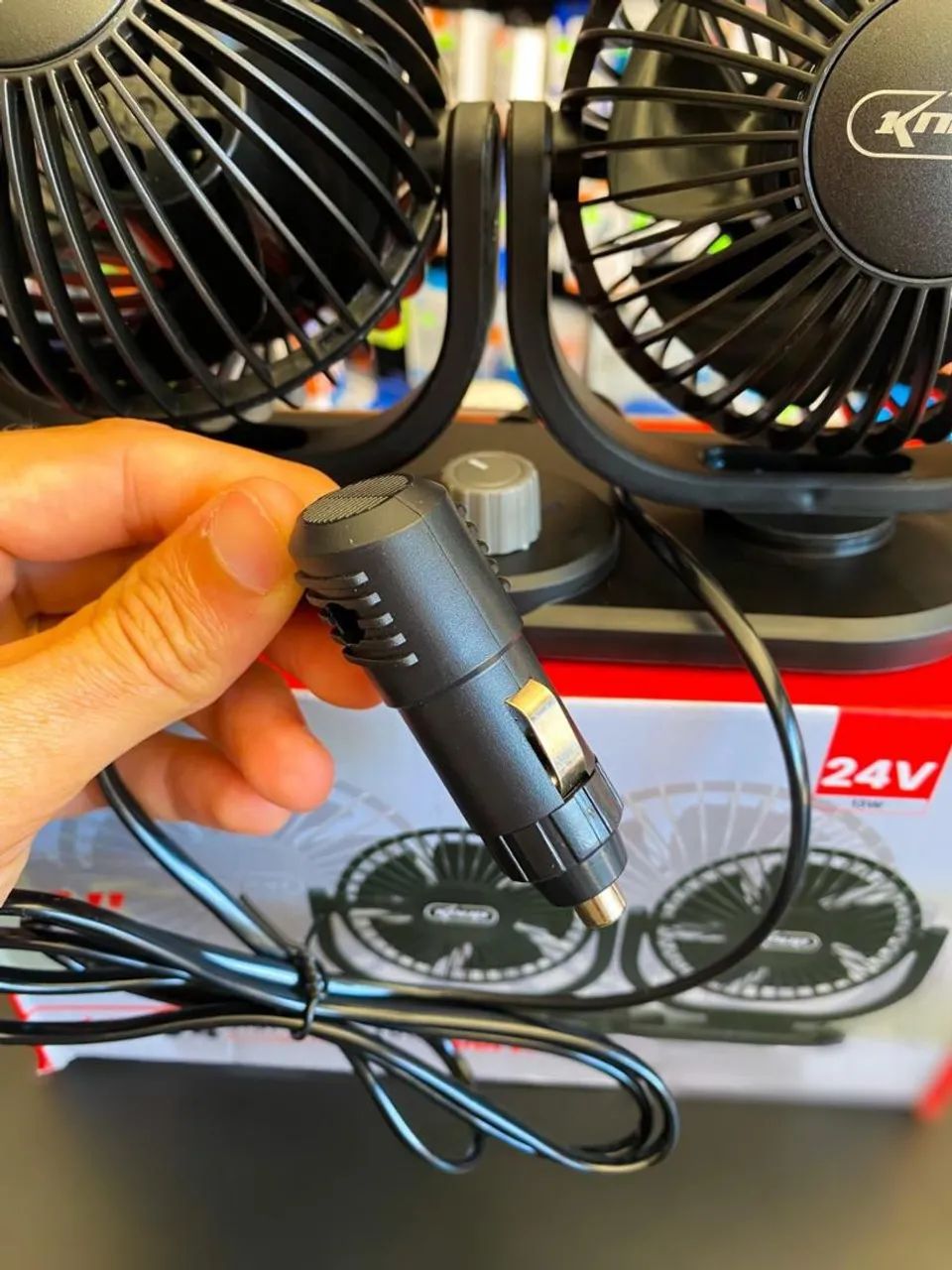 Mini Ventilador Duplo 24V para Caminhão - Novo! - Foto 5