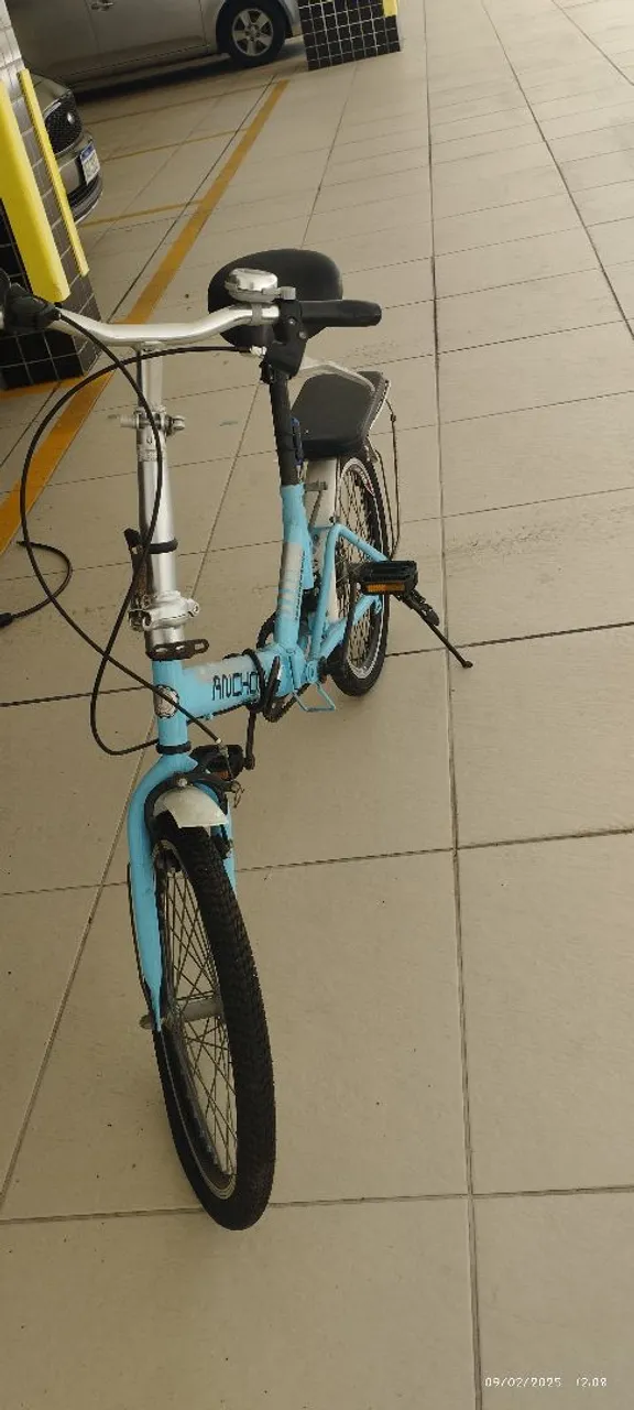 Bicicleta Dobrável Azul