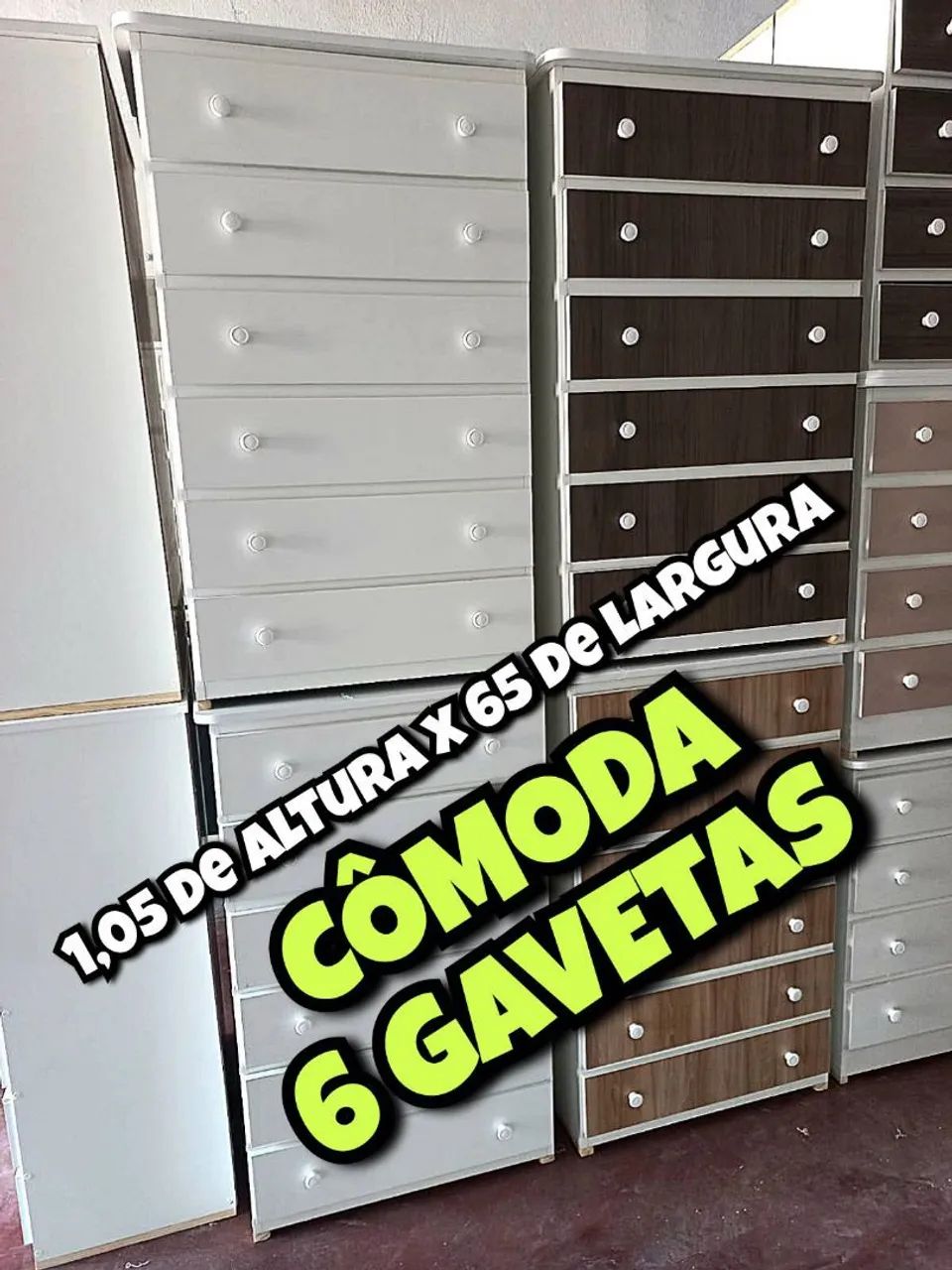 Cômoda c/6 Gavetas (MDF)