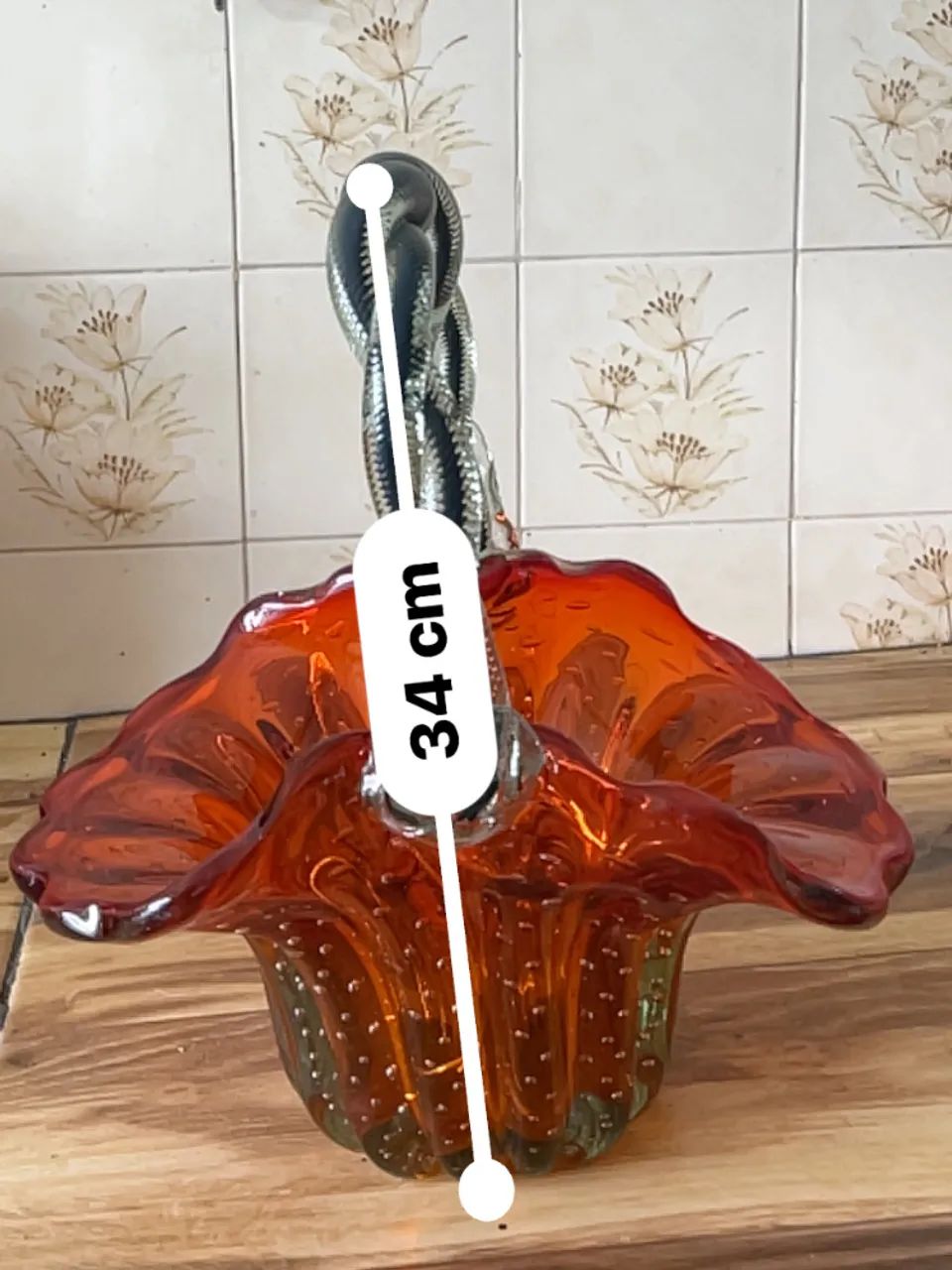 Cesta de vidro Murano  - Foto 4