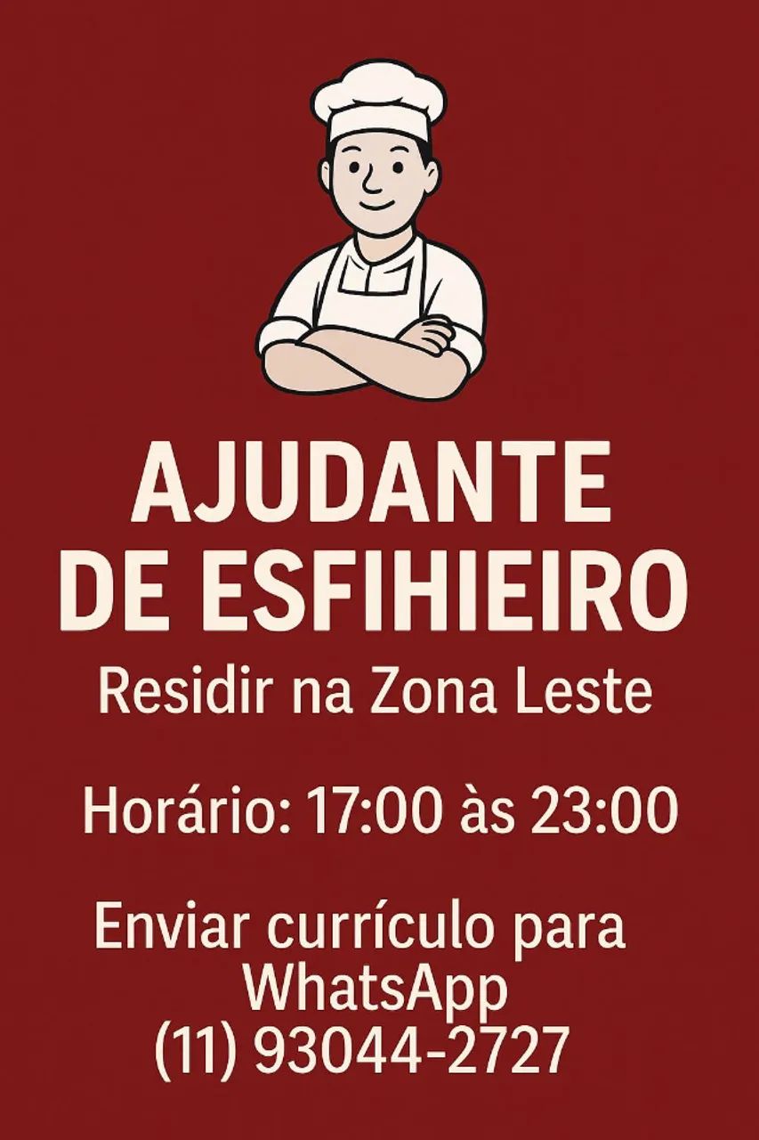 Ajudante de Esfiheiro