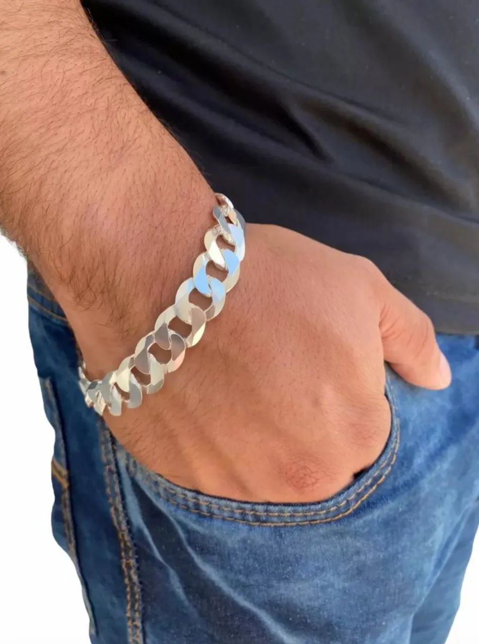 Pulseira Grossa Grumet 14 mm 21cm - Foto 4