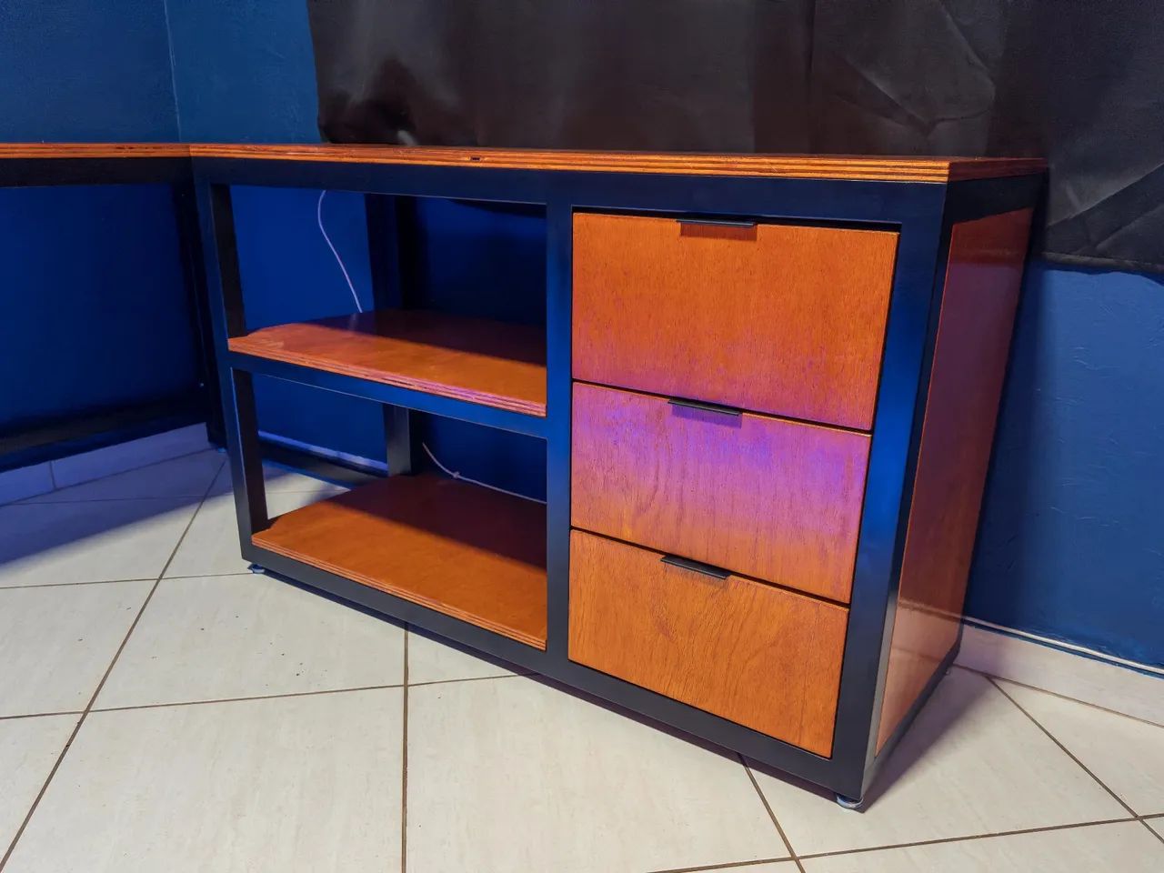 Escrivaninha Estilo Industrial em L sob medida!!! Mesa home office escritório! - Foto 2