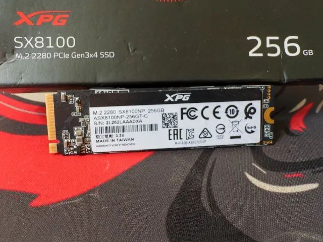 SSD NVMe XPG SX8100 256GB M.2 2280 - 3.500MB/s - Alta Performance! - Foto 2