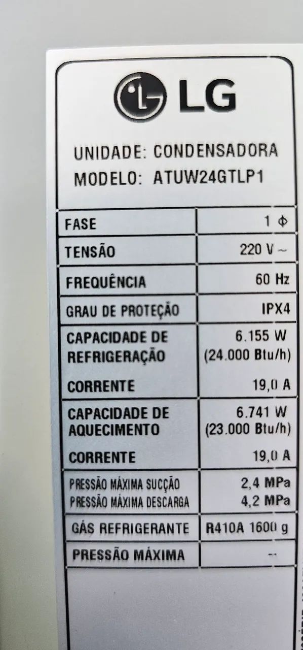 Ar Condicionado LG Smart Inverter 24.000 btu cassete 1 via - Foto 2