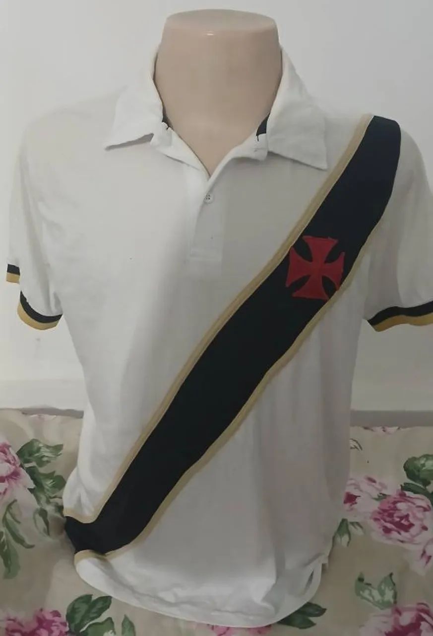Camisa Retro Vasco da Gama Dourada Passeio 