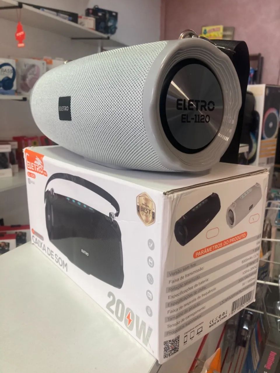 Caixa De Som Bluetooth 200w À Prova D'agua Tws Led El-1120 - Foto 5