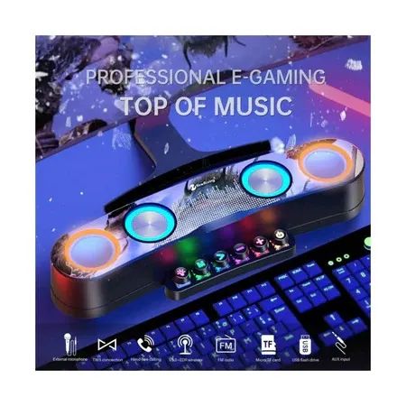 ? Caixa Gamer RGB Grasep D-G55 ? Som Potente + Microfone + Bluetooth