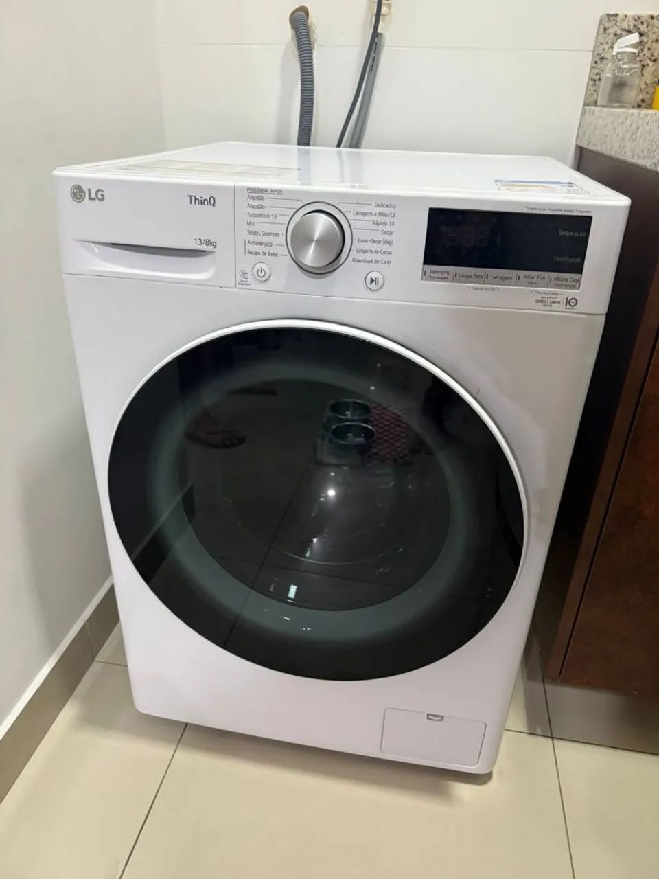 Máquina de Lavar/secar LG ThinQ 13kg semi-nova  - Foto 2