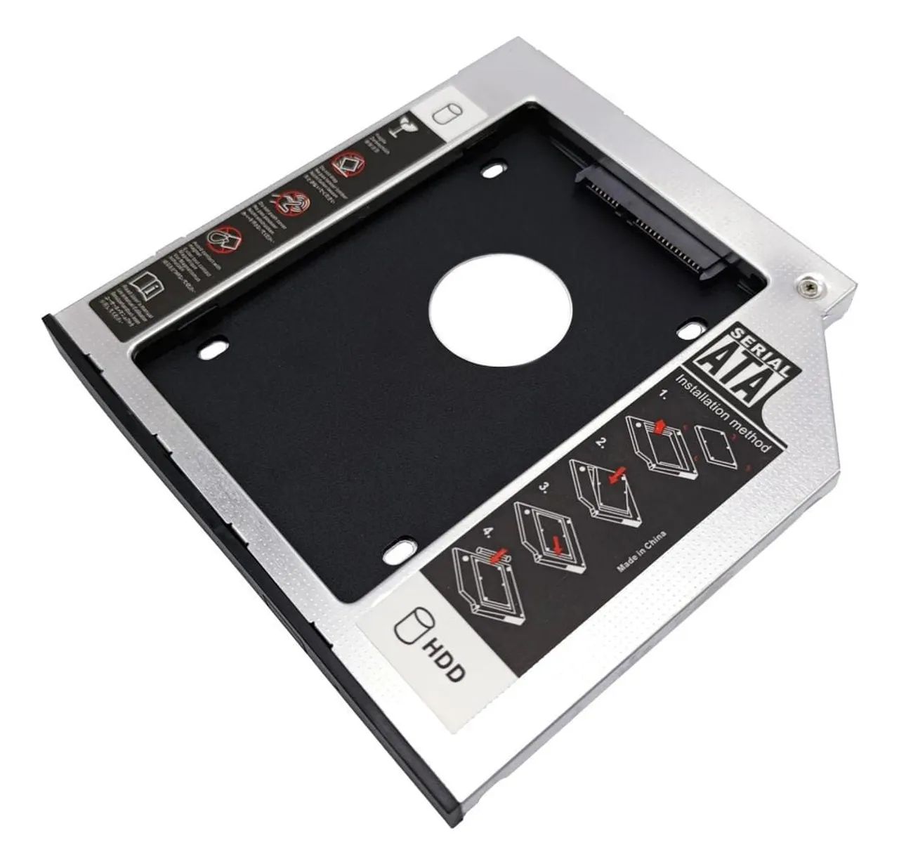 Adaptador Caddy Gaveta Para Notebook HD ou SSD SATA de 2,5 Polegadas - Foto 2