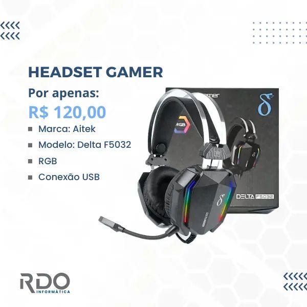 Headset Gamer RGB Delta F5032 - USB 