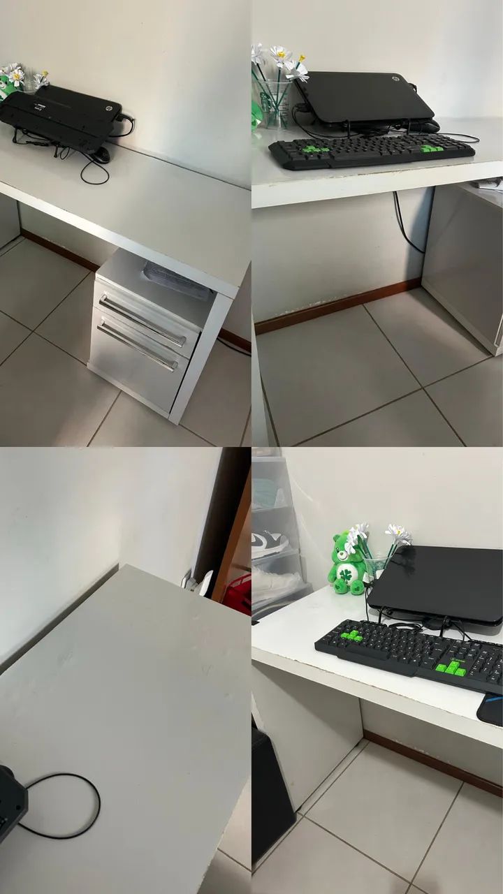 Cama solteirão box com baú + colchão D33 98x 1.98.  Escrivaninha  mais guarda roupa.   - Foto 5