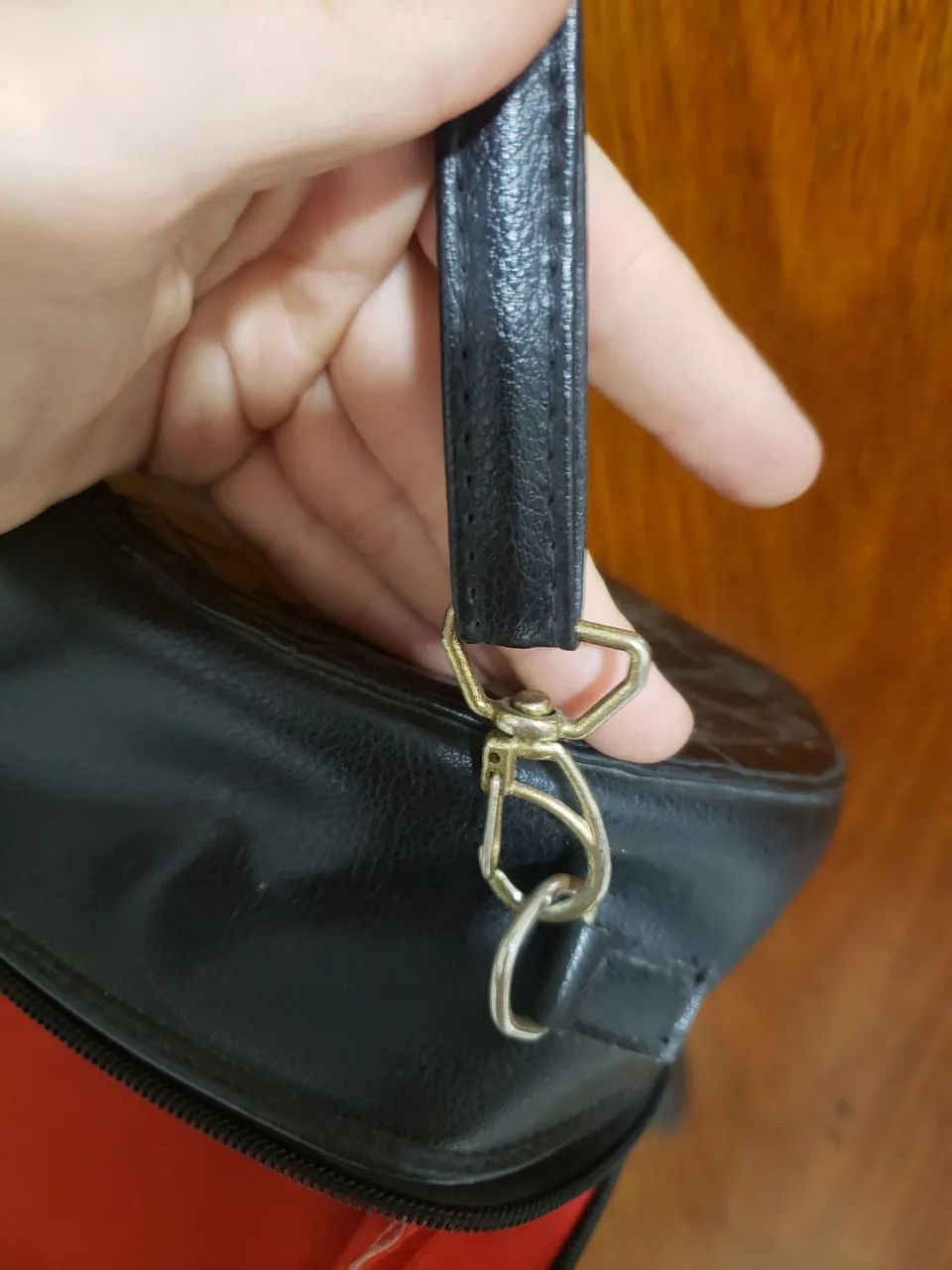 Bolsa de couro Maria Milao Preta - Foto 4