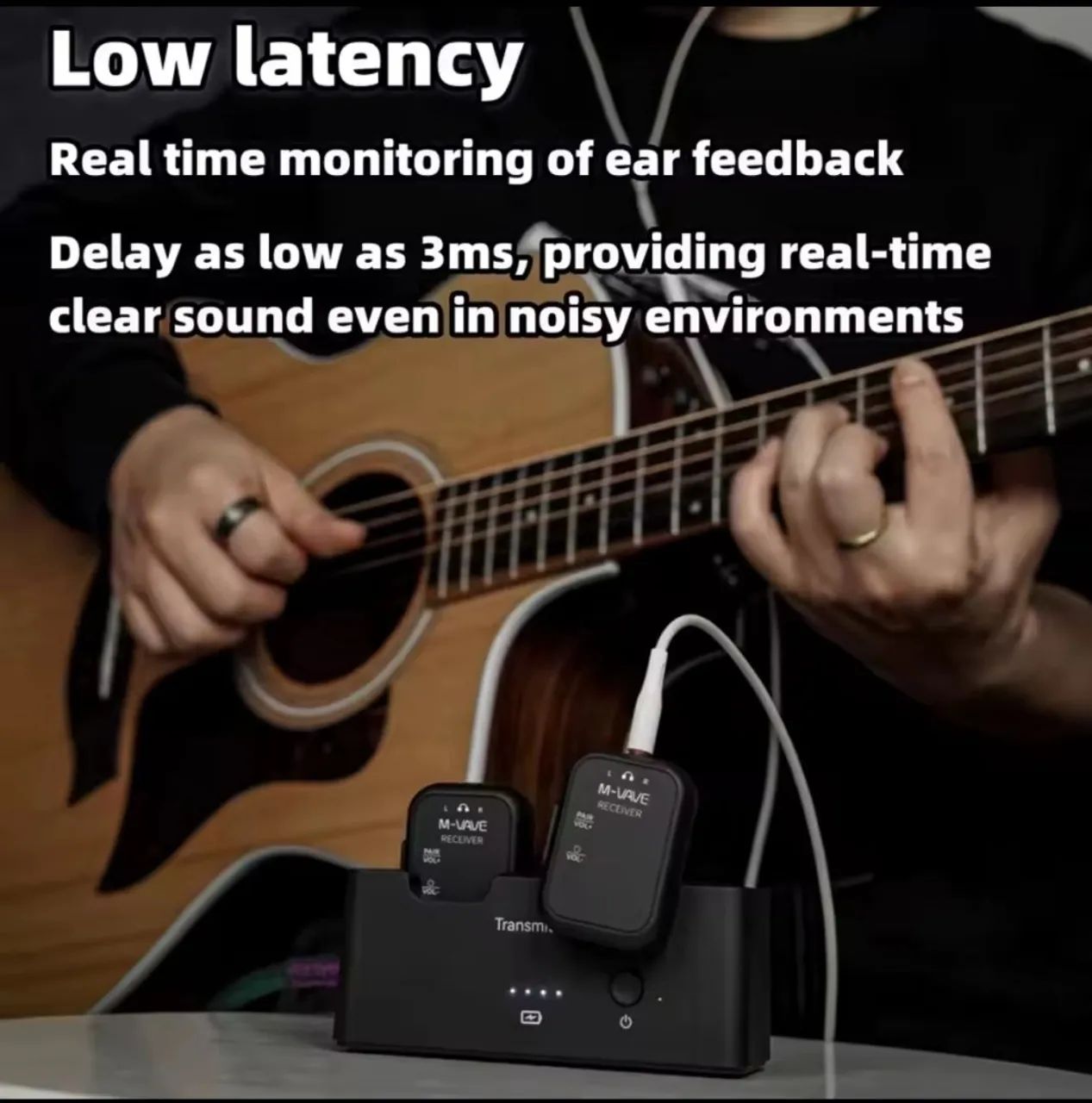 M-VAVE WP12 (SWS12) - Wireless In-Ear Monitor System (Transmitter + 2 Receivers)64297331175683122